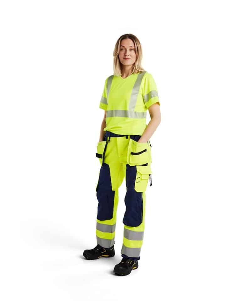 Dames werkbroek High Vis met spijkerzakken 715618113389