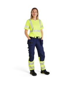 Dames High Vis 4-weg stretch werkbroek 719316428933