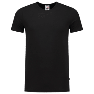 T-Shirt Elastaan Fitted V Hals